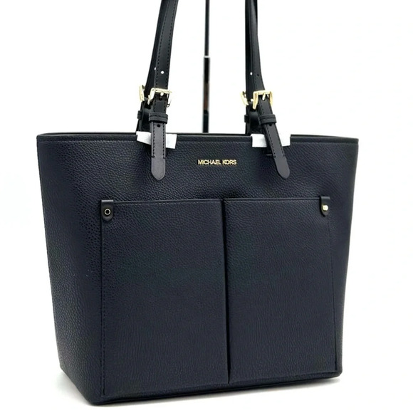 Michael Kors Jet Set Medium Pocket Tote Bag Black - Picture 3 of 10